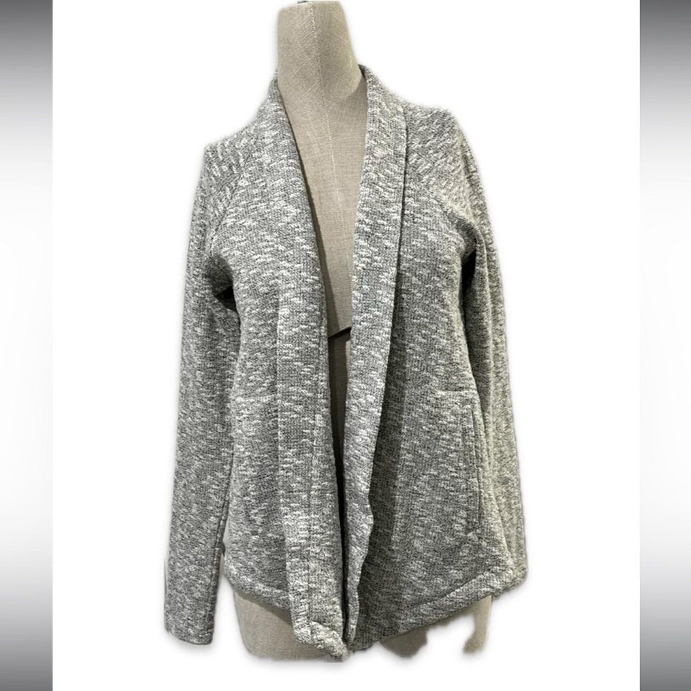 Club Monaco Jacket Blazer Size Small Tweed Knit Waterfall Open Front Cardigan